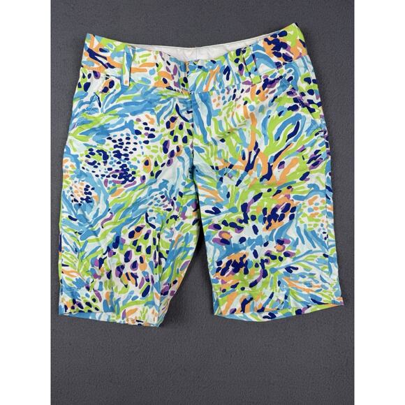 LILLY PULITZER Chipper Shorts Sea Soirée Long Bermuda Golf Size 0 - Picture 1 of 8